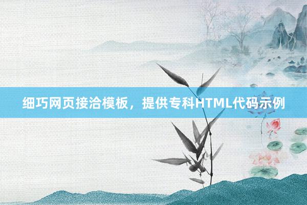 细巧网页接洽模板，提供专科HTML代码示例