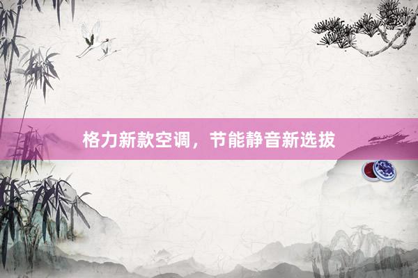 格力新款空调，节能静音新选拔
