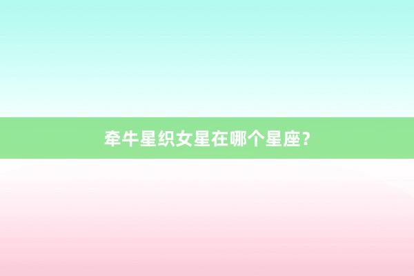 牵牛星织女星在哪个星座？